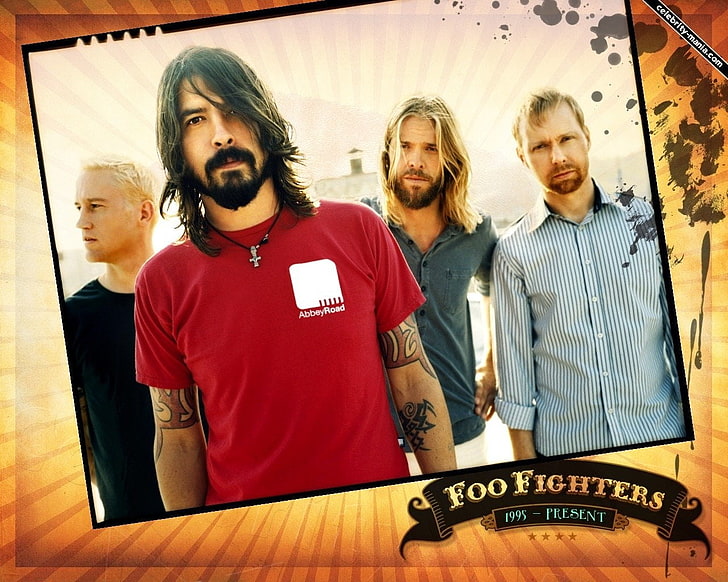Foo Fighters photo, Band (Music), waist up, real people, casual clothing, HD wallpaper