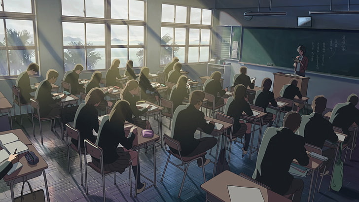 Download Students gather in the Anime Classroom