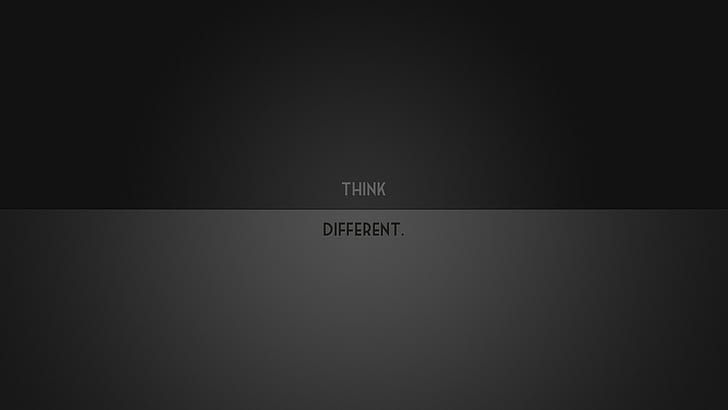 think different, text, western script, copy space, indoors