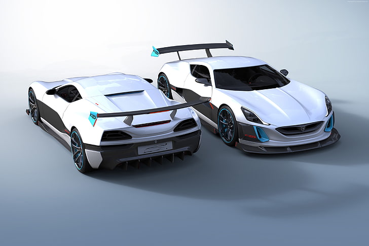 sport car, Rimac Concept S, silver, Geneva Auto Show 2016, ultra-light super car