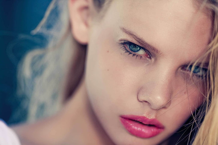 marloes horst, young adult, portrait, close-up, body part, women