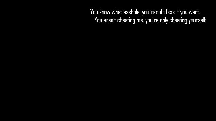 cheating quote life simple black white motivational, text, copy space, HD wallpaper