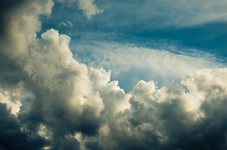 clear blue sky during daytime, clouds, nature, cloud - sky, cloudscape, HD wallpaper