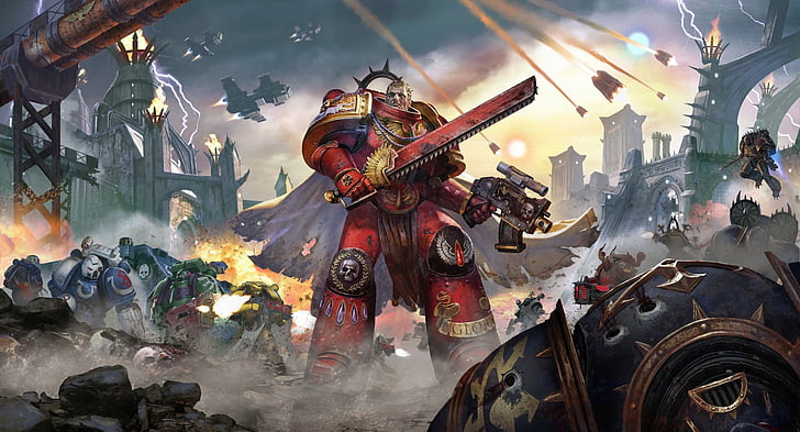 Warhammer, Warhammer 40K, Armor, Battle, Space Marine, Warrior, HD wallpaper