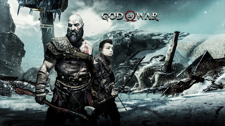 God of War, Kratos, Atreus, 4K