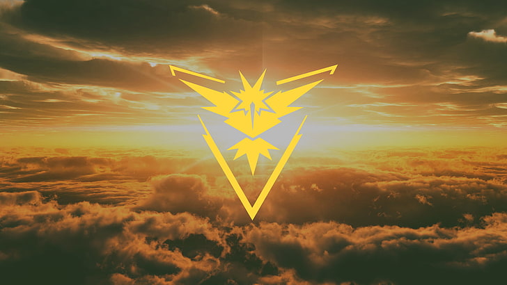 Team Instinct logo, Pokémon, Pokemon Go, sunset, sky, cloud - Sky