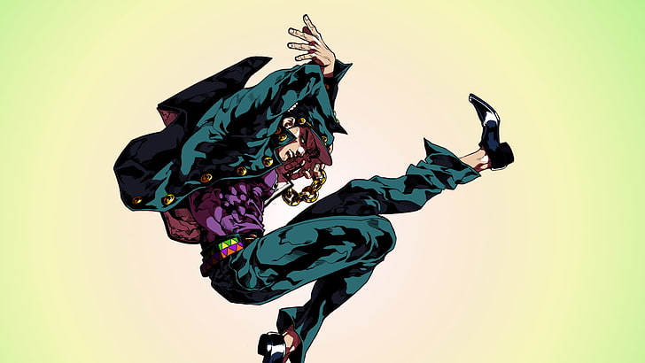anime, JoJo's Bizarre Adventure, Jotaro Kujo, dancing, Japanese, HD wallpaper
