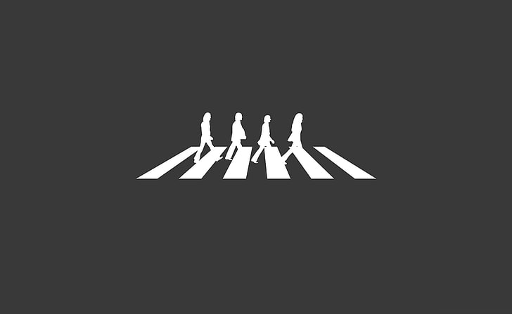 Beatles Abbey Road, silhouette The Beatles, Aero, Vector Art