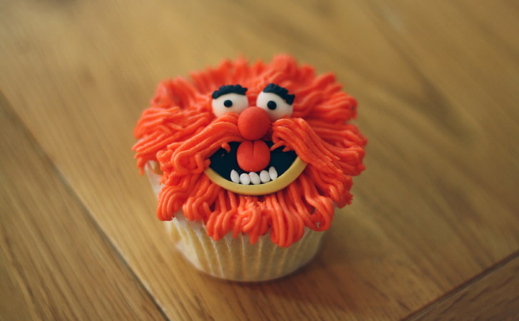 Muppets Cupcakes, Elmo of Sesame Street cupcake, Food and Drink, HD wallpaper