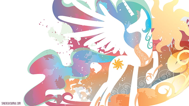My Little Pony, Princess Celestia, fantasy art, colorful, creativity, HD wallpaper