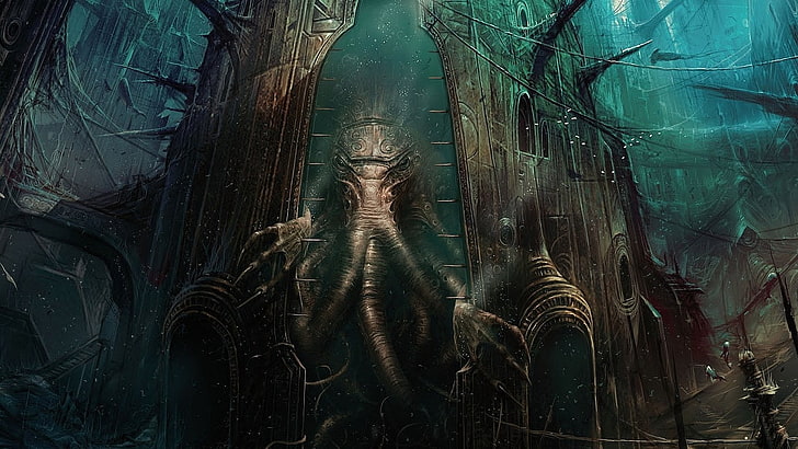 Fantasy, Cthulhu, H.P. Lovecraft, no people, art and craft, HD wallpaper