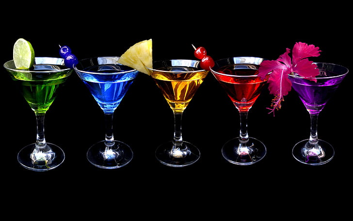 New Summer Cocktails, drinks, background, HD wallpaper
