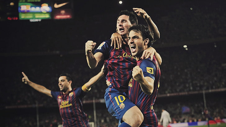 Lionel Messi, Football, Fabregas, soccer, Camp Nou, Xavi, FC Barcelona, HD wallpaper