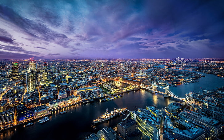 London, England, city, cityscape, river, River Thames, London Bridge
