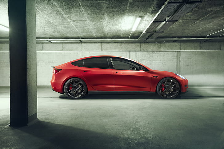 Tesla Motors, Tesla Model 3, Car, Luxury Car, Red Car, Vehicle, HD wallpaper