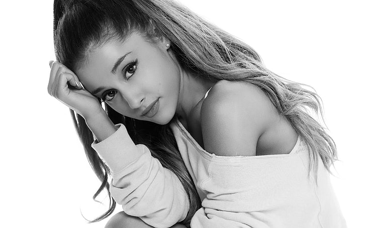 Singer Ariana Grande, one person, portrait, looking at camera, HD wallpaper