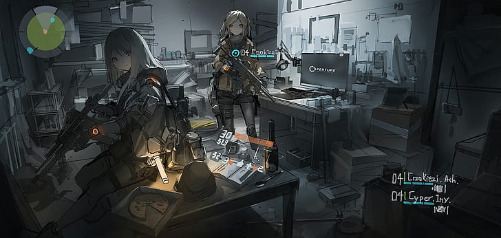 weapon, anime, gun, anime girls, Tom Clancys The Division, HD wallpaper