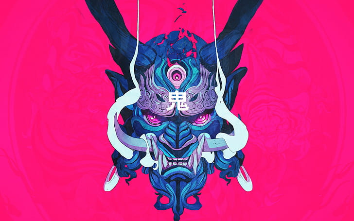 artwork, Chun Lo, ChunLo, Culture Japan, demon, illustration, HD wallpaper