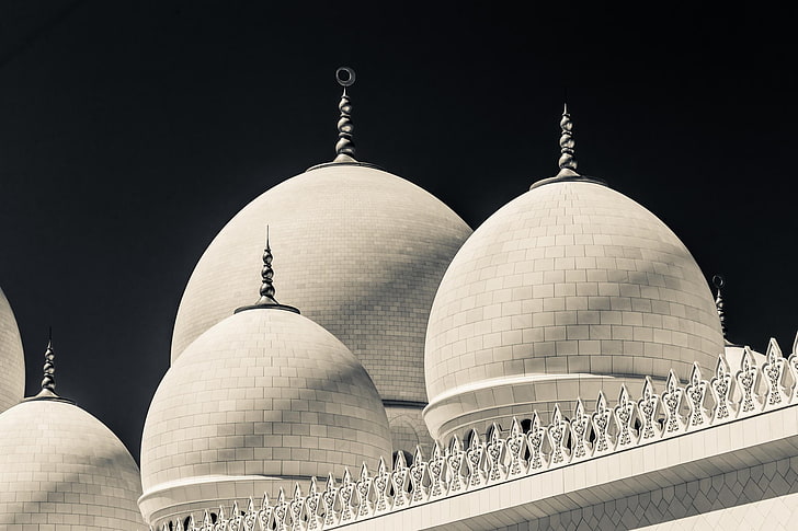 gray concrete dome building, architecture, Dubai, mosque, Asian architecture