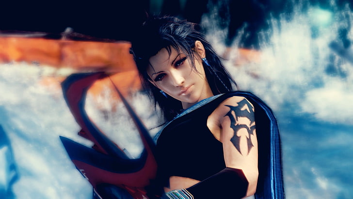 black haired female animated character, video games, Final Fantasy XIII, HD wallpaper
