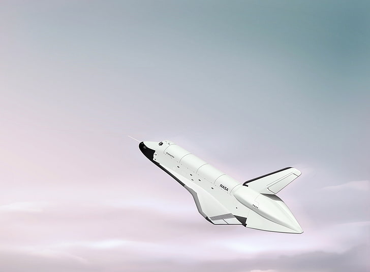 Space Rocket Of Nasa, white space shuttle, Aero, Vector Art, copy space