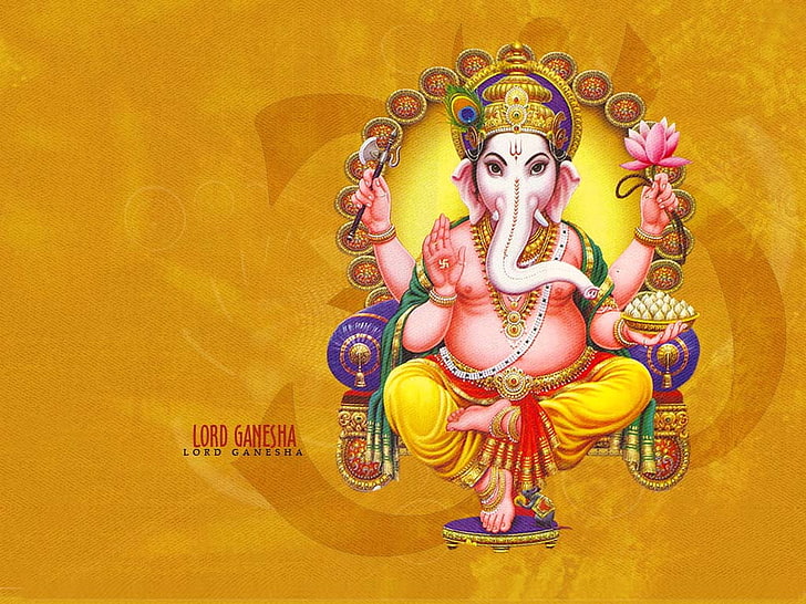Ganesha Chaturthi, Lord Ganesha wallpaper, God, religion, belief, HD wallpaper