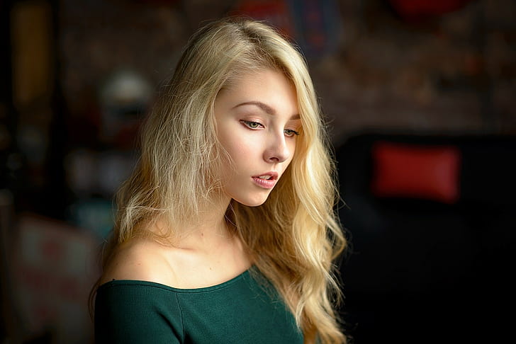 Alice Tarasenko, women, model, blonde, face, portrait, long hair, HD wallpaper