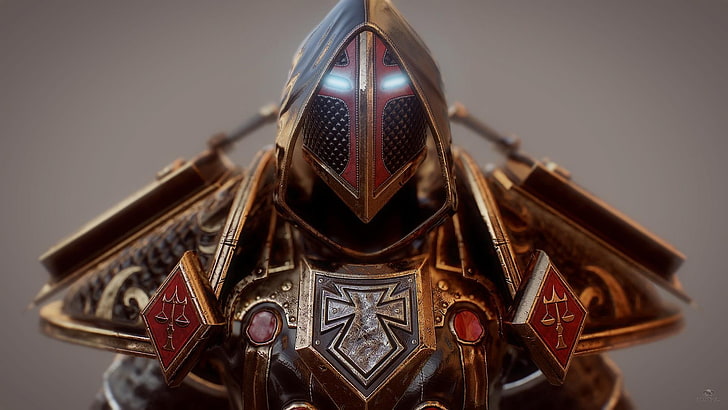 gold armored knight wallpaper,  World of Warcraft, Paladin, video games