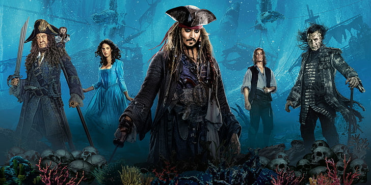 HD wallpaper: Jack Sparrow illustration, sea, Johnny Depp, ships, the  bottom | Wallpaper Flare