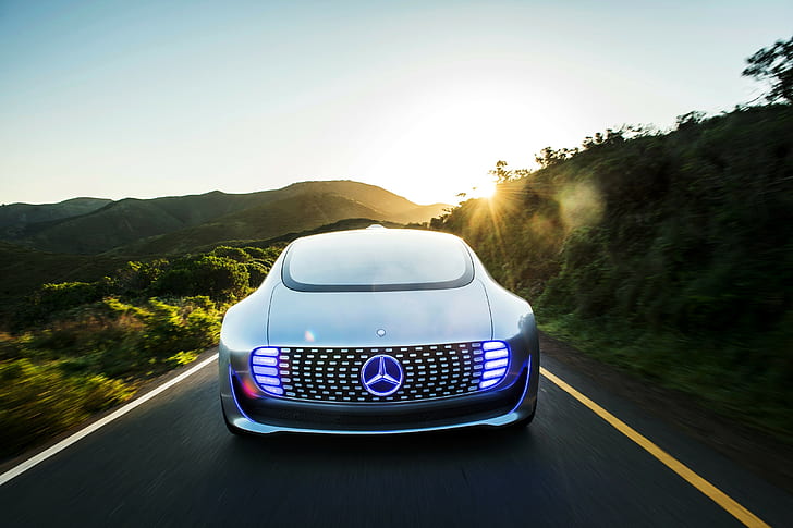 Mercedes-Benz, F 015 2015, silver mercedes benz car, Luxury in Motion