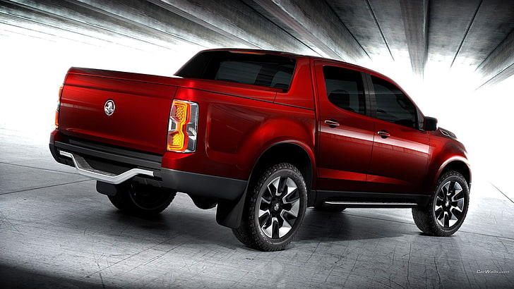 Holden Colorado, red cars, vehicle, mode of transportation, HD wallpaper
