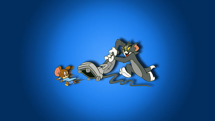 cat, cartoon, mouse, Tom and Jerry, HD wallpaper