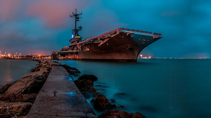 aircraft carrier, military, USS Lexington, United States Navy, HD wallpaper
