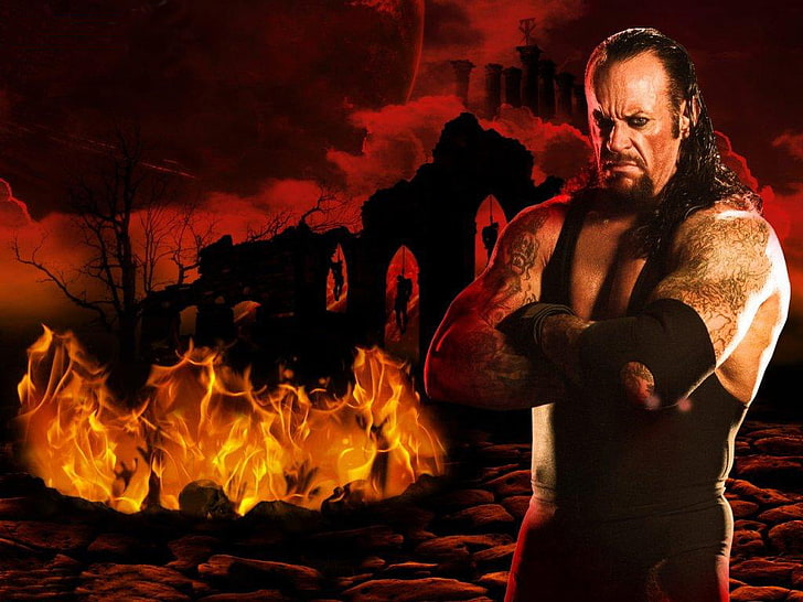 WWE Undertaker, The Undertaker digital wallpaper, heavyweight championship, HD wallpaper