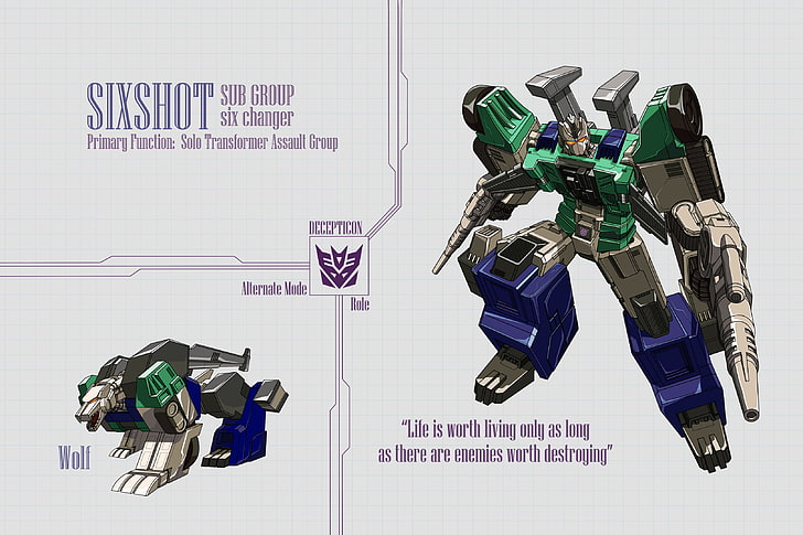 Transformers, sixshot, Decepticons, communication, technology