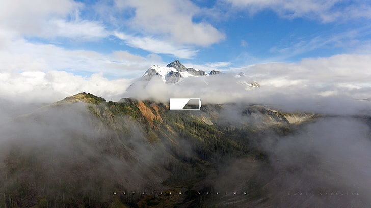 alps mountain, mountains, clouds, sky, battery, icon, cloud - sky