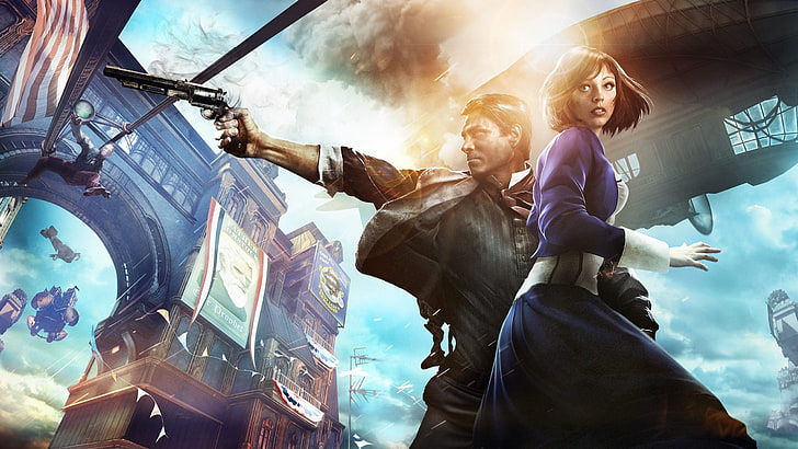 game poster, BioShock, BioShock Infinite, video games, happiness, HD wallpaper