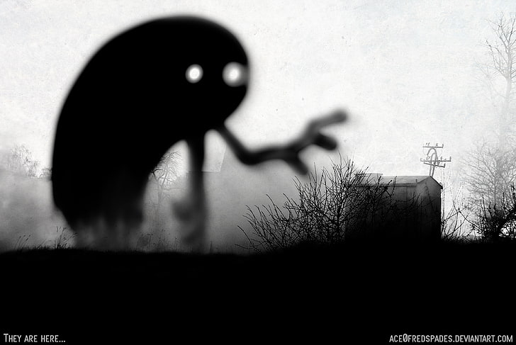 ghost illustration, creepy, ghosts, Supernatural, monochrome, HD wallpaper