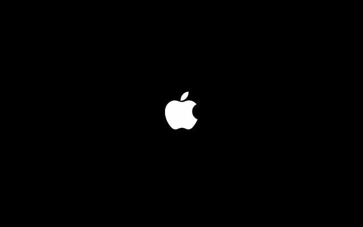 Apple Inc., black, minimalism, logo HD wallpaper