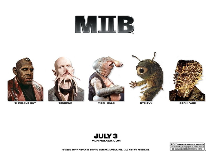 MIB II movie advertisement, movies, Men in Black 2, white background, HD wallpaper