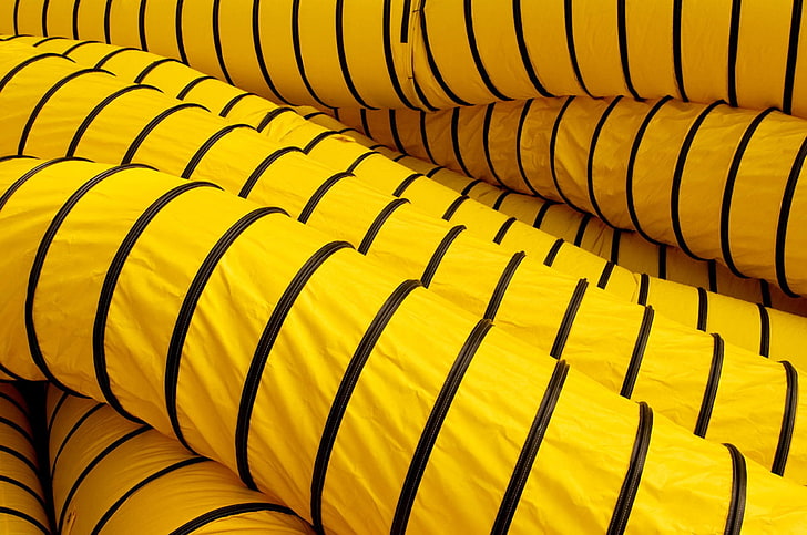 hose, yellow, full frame, backgrounds, pattern, no people, repetition, HD wallpaper