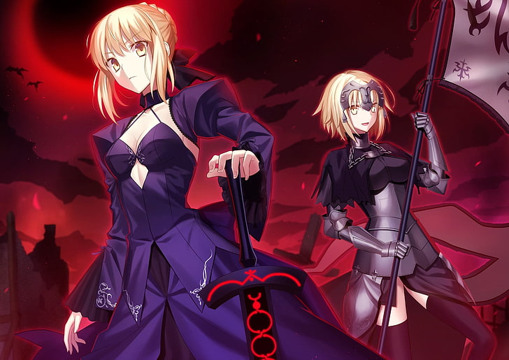 two female anime characters digital wallpaper, Fate Series, Fate/Grand Order, HD wallpaper