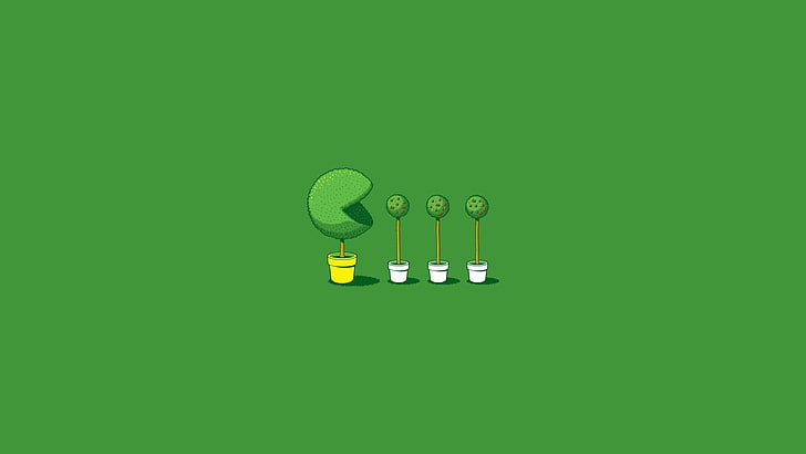 green leafed plant illustration, threadless, simple, minimalism