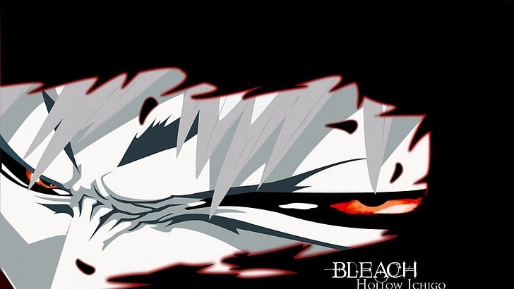 Bleach Hollow Ichigo illustration, anime, Kurosaki Ichigo, black background