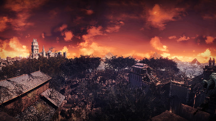 wildfire illustration, Dark Souls, Dark Souls III, video games, HD wallpaper