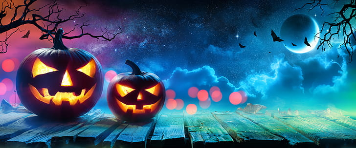 Holiday, Halloween, Jack-o'-lantern, HD wallpaper