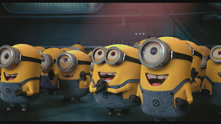 Minions lot, Despicable Me, animated movies, yellow, no people, HD wallpaper