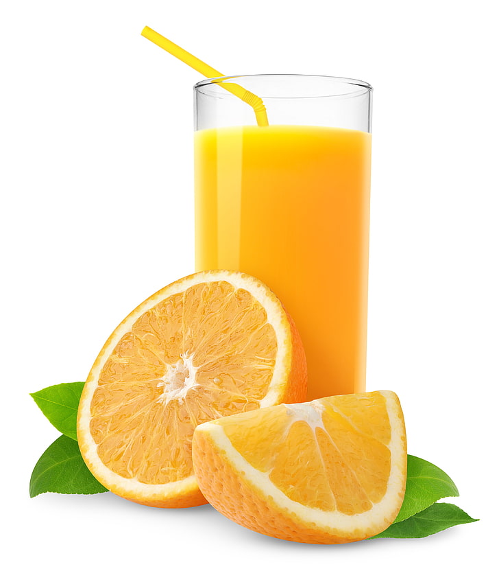 naranja, vaso, vidrio, zumo
