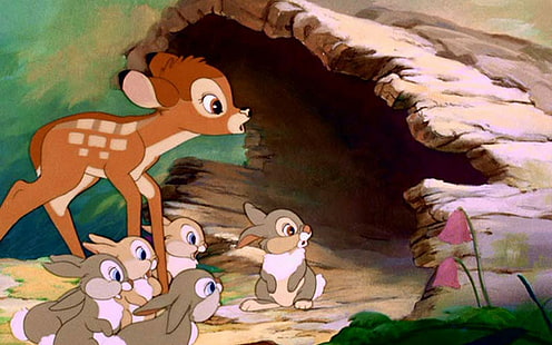 HD wallpaper: Bambi, Deer, Disney, Thumper | Wallpaper Flare