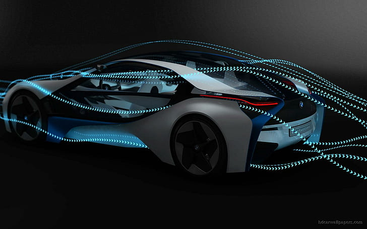BMW Vision Efficient Dynamics Concept 7, gray sports car, cars